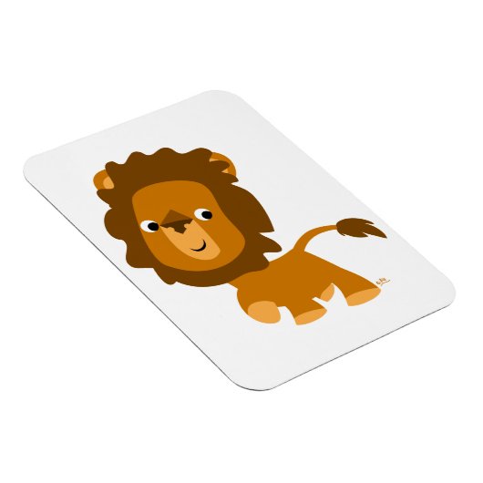 Cute Cartoon Content Lion Flexible Magnet Magneet (Rechterzijde)