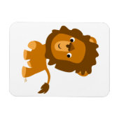 Cute Cartoon Content Lion Flexible Magnet Magneet (Horizontaal)