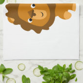 Cute Cartoon Content Lion Kitchen Towel Theedoek (Gevouwen)