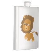 Cute Cartoon Content Lion Klassieke kolf Flacon (Rechts)
