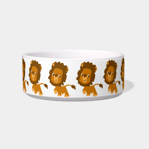 Cute Cartoon Content Lion Pet Bowl Voerbakje