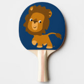 Cute Cartoon Content Lion Ping Pong Paddle Tafeltennisbatje (Achterkant)