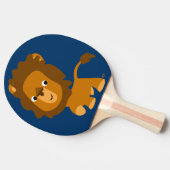 Cute Cartoon Content Lion Ping Pong Paddle Tafeltennisbatje (Zijkant)
