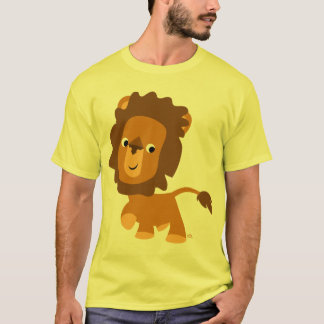 Cute Cartoon Content Lion T-shirt