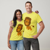 Cute Cartoon Content Lion T-shirt (Unisex)