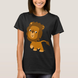 Cute Cartoon Content Lion Women T shirt