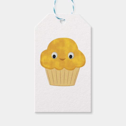 Cute Cartoon Corn Muffin Cadeaulabel (Voorkant)