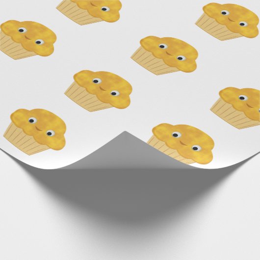Cute Cartoon Corn Muffin Cadeaupapier (Hoek)