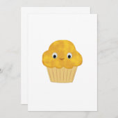 Cute Cartoon Corn Muffin Kaart (Voorkant / Achterkant)