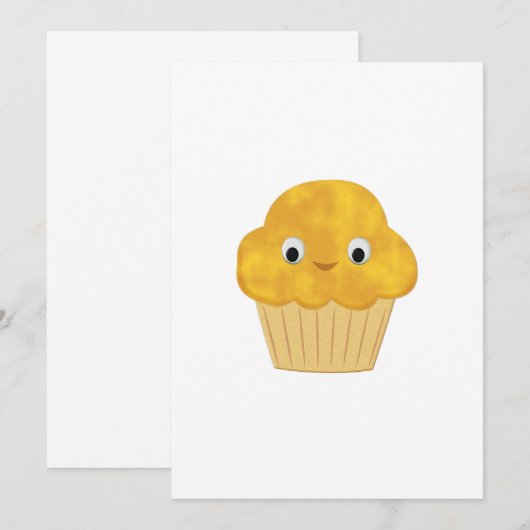 Cute Cartoon Corn Muffin Kaart (Voorkant / Achterkant)