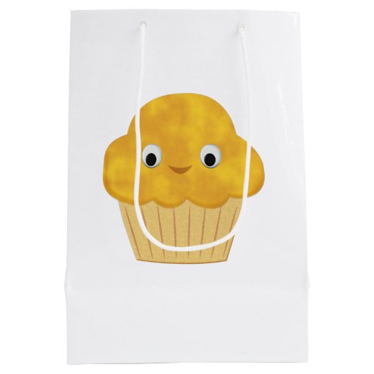 Cute Cartoon Corn Muffin Medium Cadeauzakje (Achterkant)