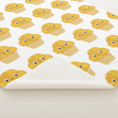 Cute Cartoon Corn Muffin Pattern Sherpa Deken (3/4)