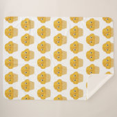 Cute Cartoon Corn Muffin Pattern Sherpa Deken (Voorkant (horizontaal))