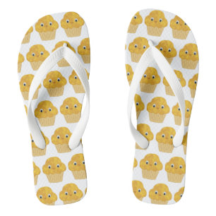 Cute Cartoon Corn Muffin Pattern Teenslippers