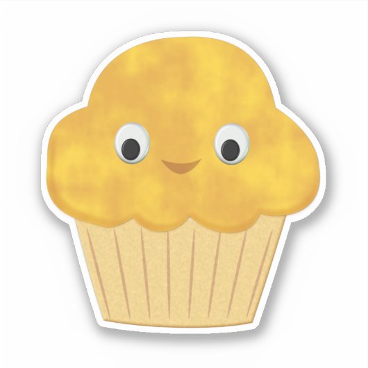 Cute Cartoon Corn Muffin Sticker (Voorkant)