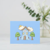 Cute Cartoon Country House Tree Scene Briefkaart (Staand voorkant)