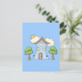 Cute Cartoon Country House Tree Scene Briefkaart (Staand voorkant)