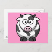Cute Cartoon Cow Briefkaart (Voorkant / Achterkant)