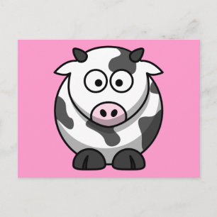 Cute Cartoon Cow Briefkaart