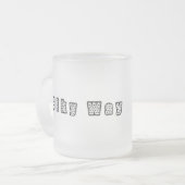 Cute Cartoon Cow Drinking Milk From Glass Matglas Koffiemok (Voorkant links)