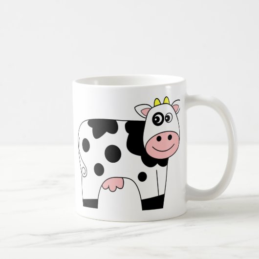 Cute Cartoon Cow Koffiemok (Rechts)