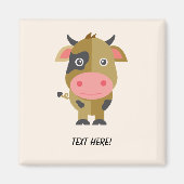 Cute Cartoon Cow Magneet (Voorkant)