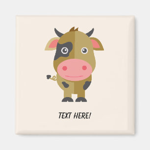 Cute Cartoon Cow Magneet