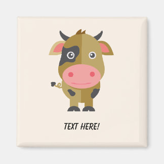 Cute Cartoon Cow Magneet