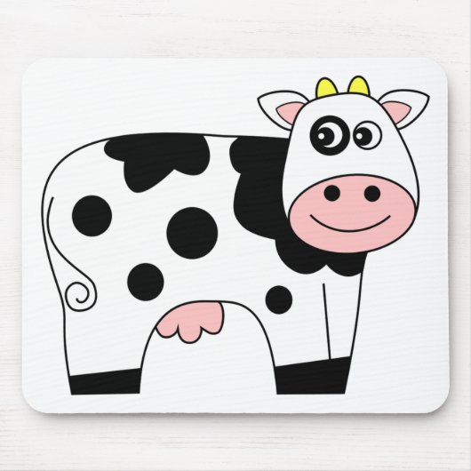 Cute Cartoon Cow Muismat (Voorkant)