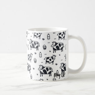 Cute Cartoon Cow Pattern Mok