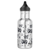 Cute Cartoon Cow Pattern Waterfles (Rechts)