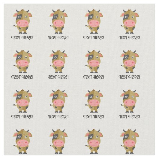 Cute Cartoon Cow Stof (Close Up)