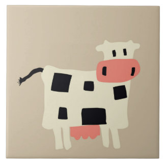 Cute Cartoon Cow Tegeltje