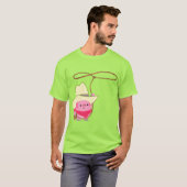 Cute Cartoon Cowboy Pig met Lariat T-Shirt (Voorkant volledig)
