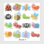 Cute Cartoon Creepy Crawlies Sticker (Vel)
