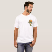 Cute Cartoon Crocodile Balancing Giant Taco T-shirt (Voorkant volledig)