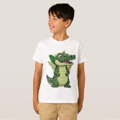 Cute Cartoon Crocodile T-shirt (Voorkant volledig)