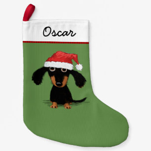 Cute Cartoon Dachshund Funny Wiener Dog Holiday Kleine Kerstsok