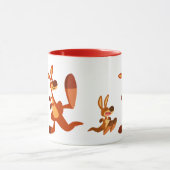 Cute Cartoon Dad Kangaroo en Joey Mok (Midden)