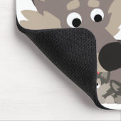 Cute Cartoon Dad Wolf en Pups Mousepad Muismat (Hoek)