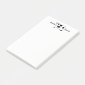 Cute Cartoon Dairy Cow, speciaal gepersonaliseerd Post-it® Notes (Schuin)