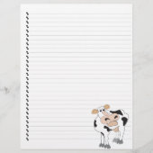 Cute Cartoon Dairy Koe Lined Pet Letterhead (Voorkant)