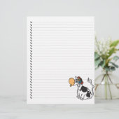 Cute Cartoon Dairy Koe Lined Pet Letterhead (Staand voorkant)