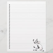 Cute Cartoon Dairy Koe Lined Pet Letterhead (Voorkant)