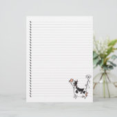 Cute Cartoon Dairy Koe Lined Pet Letterhead (Staand voorkant)