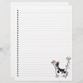 Cute Cartoon Dairy Koe Lined Pet Letterhead (Voorkant / Achterkant)