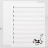 Cute Cartoon Dairy Koe Lined Pet Letterhead (Voorkant / Achterkant)