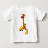 Cute Cartoon Dancing Giraffe Baby T-Shirt (Voorkant)