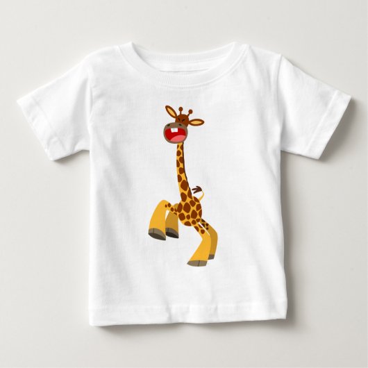 Cute Cartoon Dancing Giraffe Baby T-Shirt (Voorkant)