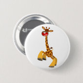 Cute Cartoon Dancing Giraffe Button Badge (Voorkant /achterkant)